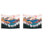 HASTHIP Sunset Forest Tree Mountain Tapestry for Bedroom 51x59 in featuring HD Printing | Polyester Wall Hanging Art