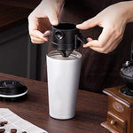 HASTHIP Filter Coffee Maker with Double Mesh Bottom Cup Stainless Steel Dripper 3 PCS