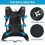 HASTHIP® Mochila de Hidratación 2L Impermeable y Ultraligera,Chaleco de Hidratación Ajustable para Correr,Senderismo Ciclismo y Camping Mochila Transpirable con Bolsa Agua BPA Free