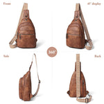 HASTHIP® Sling Bag For Women Men Crossbody Shoulder Tote Blet Bags Backpack Fanny Pack Travel Purse Faux Leather