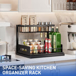 HASTHIP Under Sink Organizer for Kitchen and Bathroom with 2 Tier Pull Out Metal Shelves | Sliding Storage Rack