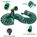 50ft/15m Garden Hose Pipe with 7 Function Sprayer Gun, Expandable EVA Lightweight Anti-Kink Flexible Water Hose with 3/8'' Quick Connector & Sprinkler for Home Garden Car Washing Pet Bathing