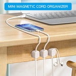 HASTHIP Magnetic Cable Organizer 8 Pack with 6.8mm Slot and Magnetic Closure | ABS Adhesive Holders for Desk and Wall