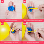 HASTHIP Balloon Decorating Strip Kit for DIY Arch Garland with 32Ft Tape & 300 Dots | Includes Tying Tools and Flower Clips