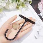 HASTHIP J Shaped Banana Hook for Under Cabinet Storage with 360 Degree Rotation | Metal Screw Mounted Hanger