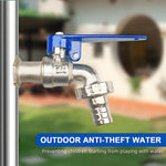 HASTHIP Water Faucet for Outdoor Spigots featuring 1/2 in Thread and Lockable Zinc Alloy Design