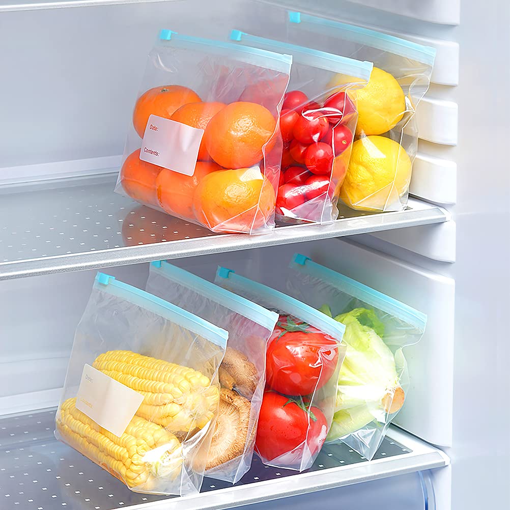 30 Pcs of Food Storage Bags, Zip Lock Bag Large Size, Reusable Ziplock Pouch, Sandwich Bags, Snack Bags, Freezer Bags, Ziplock Bags for Fridge, Travel and Kitchen Organization.