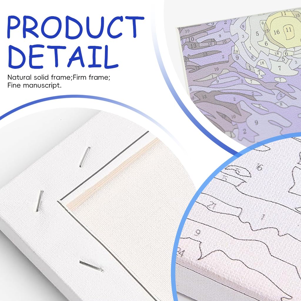 HASTHIP Paint by Number Kit for Beginners with Frame 15.7x19.6 in Canvas | Starry Night Art