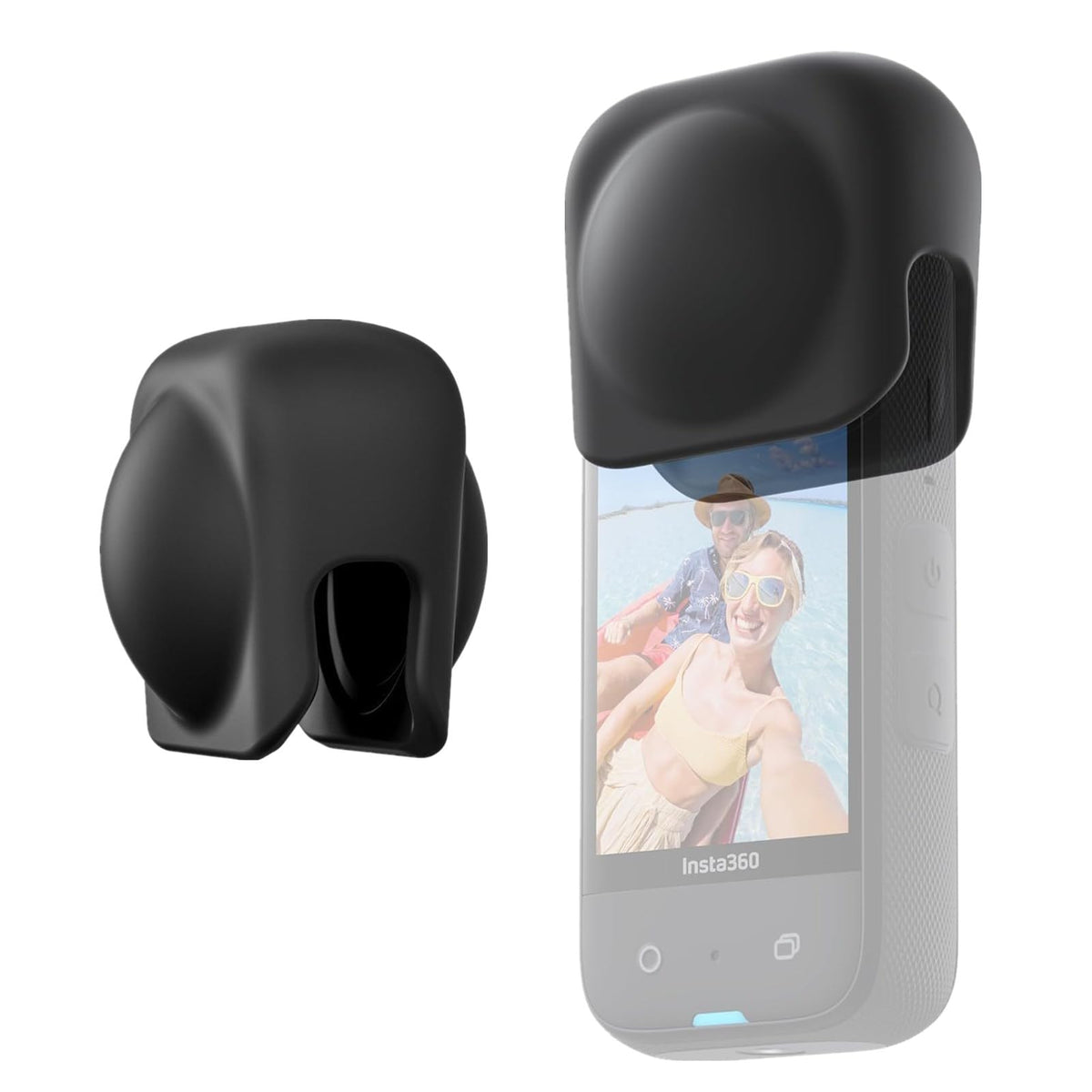 HASTHIP® Funda de Silicona para Lente Insta360 X4/X5 - Tapa Protectora Extraíble Antirayaduras, Cubierta Suave y Duradera Compatible con Cámara Insta360 X Series