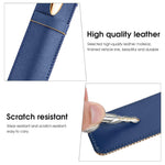 HASTHIP® Leather Protective Pencil Case for Apple Pencil Cover 1st/2nd Gen, Stylus Pen Cover, Pen Sleeve (only case)Blue Yellow