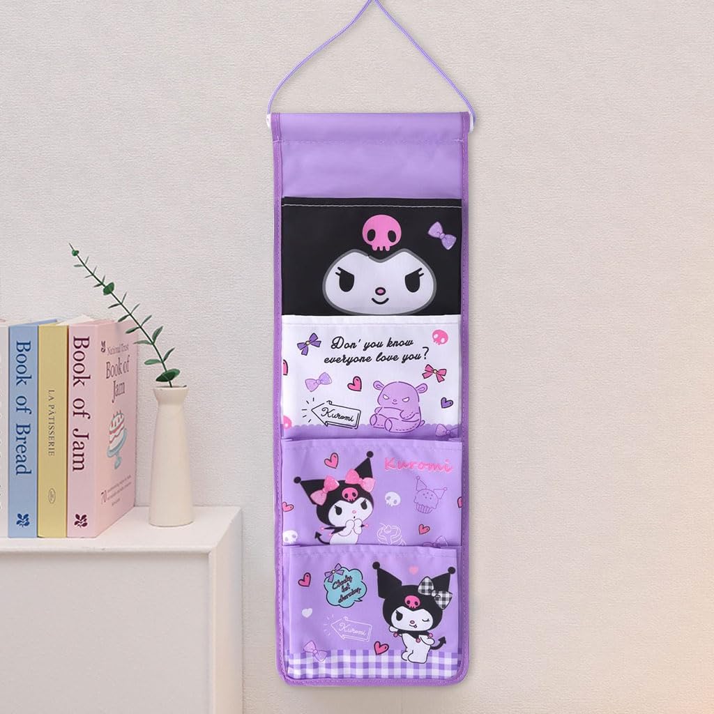 HASTHIP Over The Door Wall Storage Shelves with 4 Pockets 52.5x18.5cm | Hanging Organizer for Kids Bedroom