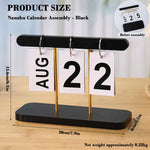 HASTHIP Wooden Perpetual Calendar for Office and Home with Retro Block Design | Desk Decor Gift