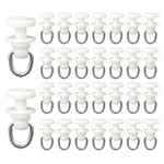 HASTHIP® 100PCS Curtain Channel Track,Sliding Curtain Rail Runner,Track Gliders for Sliders for M Smooth Sliding Hooks Home Office & Window Rail Systems