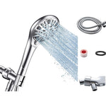 HASTHIP Hand Shower for Bathroom with 9 Spray Modes and 60 in Hose | Pressurized ABS Set