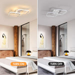 ELEPHANTBOAT® 50W Ceiling Light Modern LED Acrylic Square Ceiling Lamp, Large 3000K Warm White light Lighting Fixtures for Living Room Bedroom Kitchen Study Office, 59CM