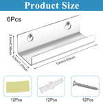 HASTHIP Vinyl Record Shelf Wall Mount for Home Display with 4 inch Acrylic Holders | 6 Pack
