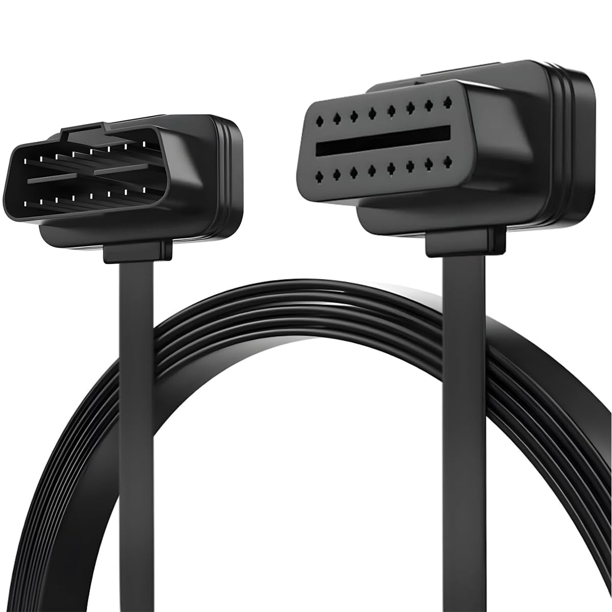 HASTHIP® Cable de Extensión OBD2 23.6'' 16 Pines Macho a Hembra,Cable Adaptador de Diagnóstico Automotriz Compatible con Escáner,Herramientas Código y Dispositivos Monitoreo