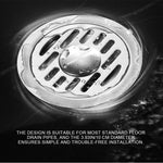 HASTHIP Stainless Steel Floor Drain for Bathroom with Self Closing Anti Odor Design | Fits 4–8.5cm Pipes