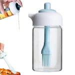 HASTHIP® Glas Olivenöl Spenderflasche mit Silikonbürste, 500ml Ölspender, Auslaufsicheres Glas Ölflasche für Küche, Essig, Kochen, BBQ, Backen, Dressing, Öl Dispenser Bottle mit Brush