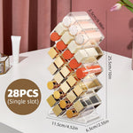 HASTHIP Lipstick Organizer for Dresser and Vanity featuring 28 Slots and Acrylic Stand | Transparent Makeup Holder 11x6.5x25.5cm