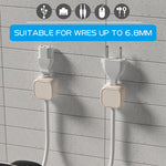 HASTHIP Magnetic Cable Organizer 8 Pack with 6.8mm Slot and Magnetic Closure | ABS Adhesive Holders for Desk and Wall