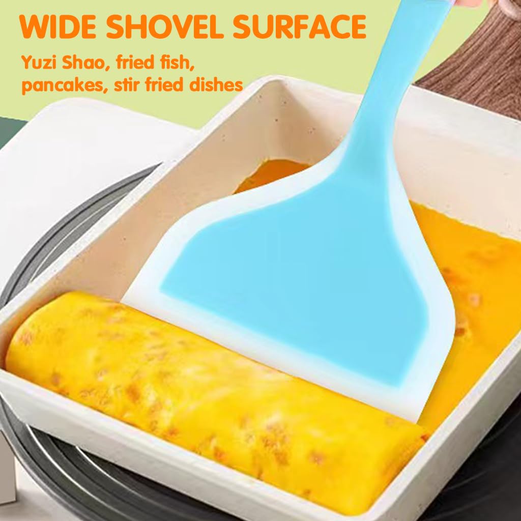 HASTHIP Silicone Spatula for Cooking with 4.7 Inch Wide Head and 450°F Heat Resistance | Food Grade Nonstick Utensils
