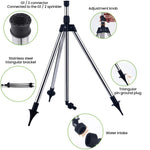 Garden Sprinker with Tripod for Garden Agriculture Watering, 360° Rotating Irrigation Sprinkler for Plants Watering, Gardening Watering Systems, Coverage 10m in Diameter