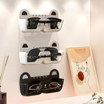 HASTHIP Sunglass Organizer Wall for Entryway and Bedroom featuring 2PCS Cat-Shaped Holders