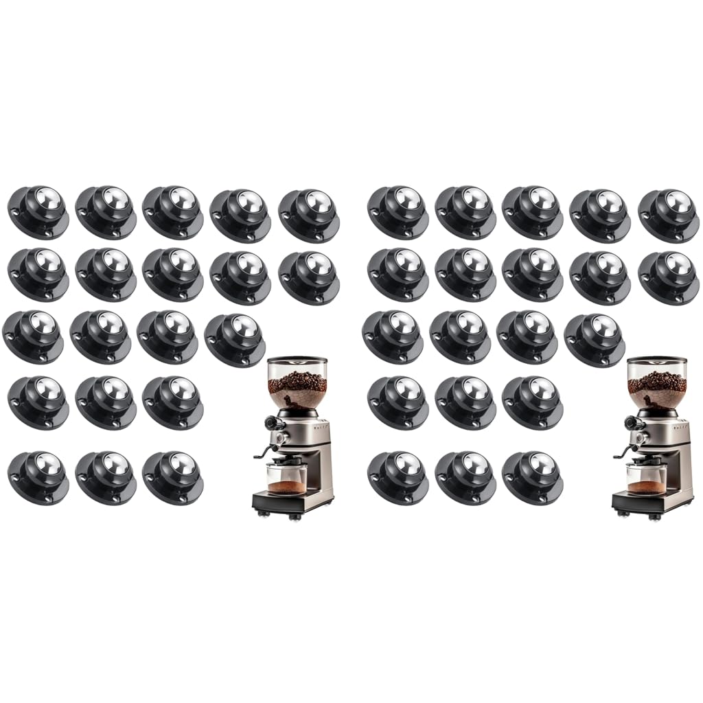 HASTHIP Self Adhesive Caster Wheels 40PCS for Furniture and Storage Bins featuring 360° Swivel | Supports 22 lb per 4 Wheels