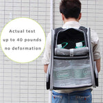 HASTHIP® Mochila Transportadora para Mascotas Pequeñas y Medianas,Mochila Expandible con Malla Transpirable para Perros y Gatos,Diseño Ergonómico Cómodo Viajes Aire Libre (Rosa)