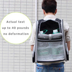 HASTHIP® Mochila Transportadora para Mascotas Pequeñas y Medianas,Mochila Expandible con Malla Transpirable para Perros y Gatos,Diseño Ergonómico Cómodo Viajes Aire Libre (Rosa)