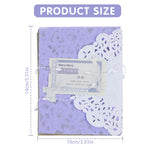 HASTHIP Scrapbook Paper Set for Journaling and Card Making featuring 16pcs 10x14cm Textured Sheets | Assorted Beige White and Purple Designs