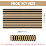 HASTHIP Peel and Stick Wallpaper for Wall Decor featuring 3D Wood Slats 9.8 ft Roll | Waterproof Tan Vinyl