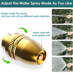 Water Spray Gun Stainless Steel Nozzle Pressurized Water Spray Gun Long Nozzle Water Spray Gun with 3 Modes Universal Water Spray Gun for Car Washing, Gardening, Watering, Irrigation