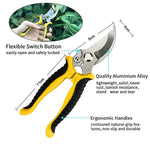 HASTHIP Gardening Tools Kit 5 Pcs for Digging and Planting with Ergonomic Handles & Gloves