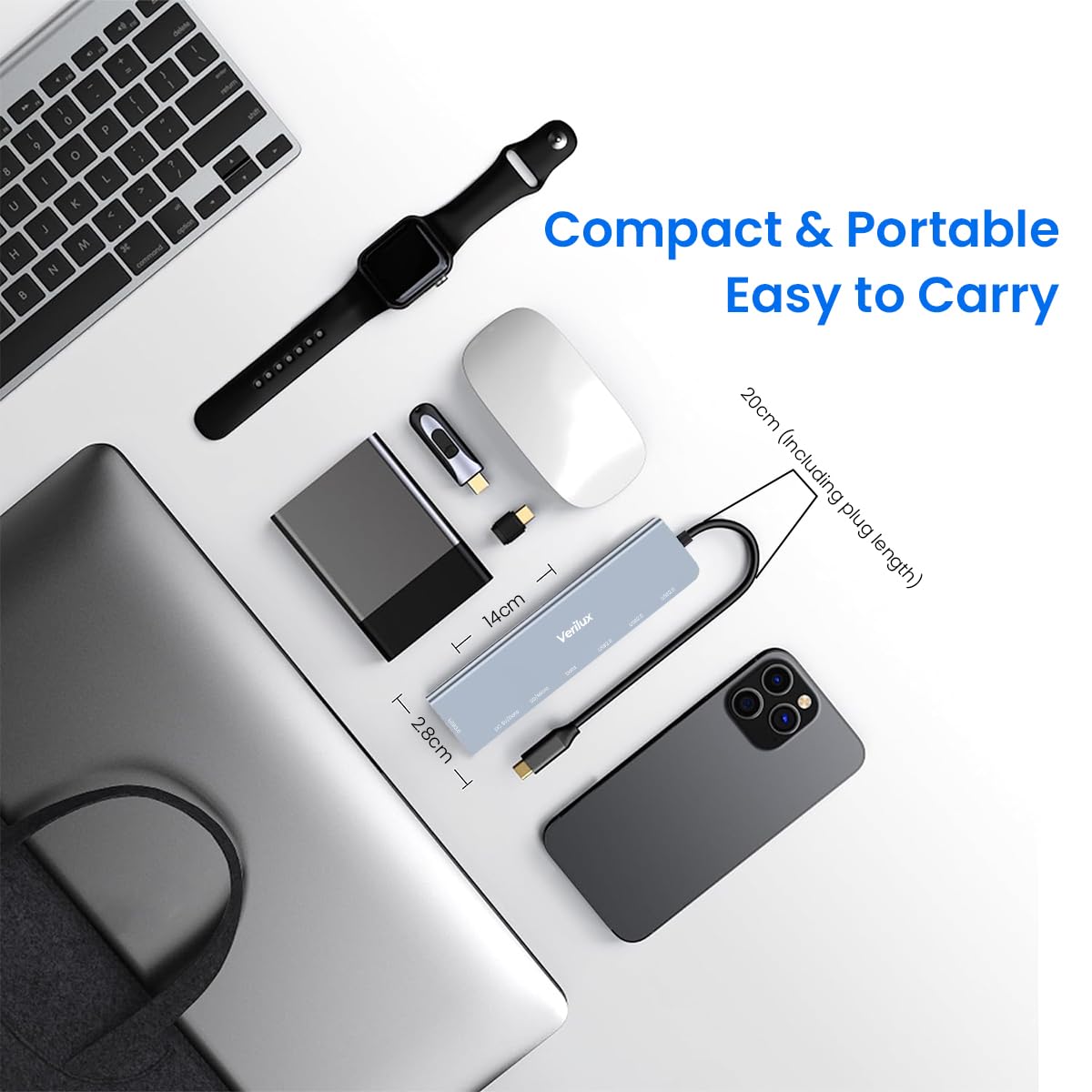 USB HUB 3.0 for PC 8 in 1 USB C HUB for Macbook Pro Air with 2.0/3.0 USB Adapter