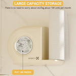 HASTHIP Kitchen Organizer for Food Covers and Paper Towels with Wall Mount Design | PP Construction and Clear Window for Easy Refill