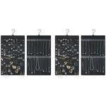 HASTHIP Hanging Jewellery Organiser for Closet and Door with Dual Sided Hanger | Holds 300 Pairs and 30 Necklaces