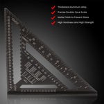 HASTHIP Triangle Ruler for Woodworking with Double Scale Laser Marks and Aluminum Alloy Construction | 12 Inch Metric Measuring Tool