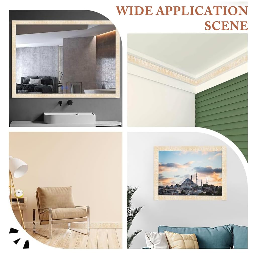 HASTHIP Trim Sticker for Home Decor featuring 3D Embossing | 3 in x 30 ft Self-Adhesive Border