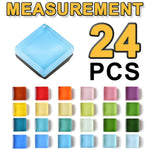 HASTHIP Fridge Magnets for Refrigerator and Whiteboard with 24pcs 1.5cm Glass Mosaic Blocks | Colorful Home Décor