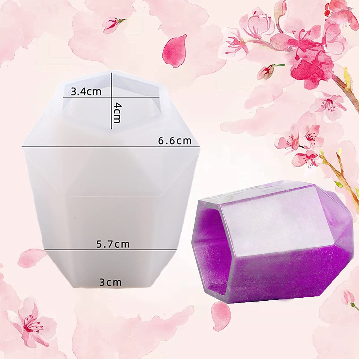 HASTHIP Silicone Moulds for Resin Art DIY Cup Making with 3PCS White Set | Home Decor Crafts