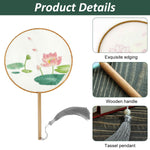 HASTHIP DIY Hand Fan Material Art Kit for Creative Embroidery with Wooden Handle and Tassel | Ideal Mother’s Day Gift