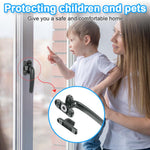 HASTHIP Casement Window Lock Kit for Push Out or Crank Windows with 4 Screws | Aluminum Alloy Right Handle featuring Adjustable Direction