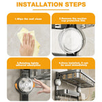 HASTHIP Suction Cup Bathroom Organizer