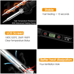 HASTHIP Electric Soldering Iron Kit for Electronics with LCD Display and 200–450°C Adjustable Temperature | 12 Pcs Welding Tools
