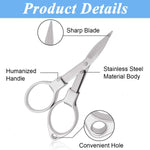 HASTHIP Folding Scissors for Travel and Home Use with Retractable Design | 2pcs Stainless Steel Blades