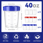 HASTHIP Salad Dressing Container to Go 10 Pack 4oz with Leakproof Screw Lids | Reusable Food Grade PP Cups for Bento Lunch Box