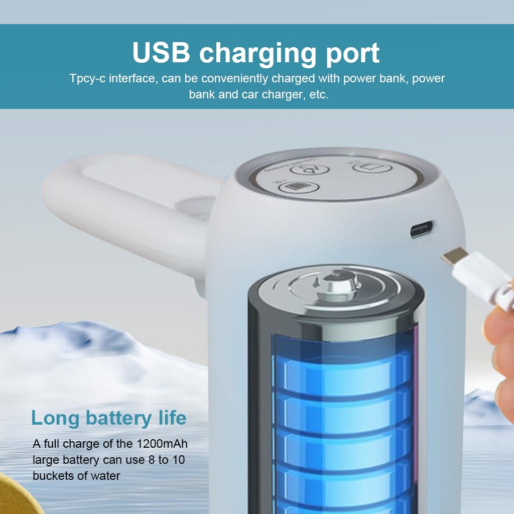 HASTHIP Intelligent Electric Water Dispenser for Home and Office with Dual Pump 2.2L/min Flow | Foldable Nozzle and Blue LED Light