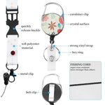 HASTHIP® Retractable ID Badge Holder with Breakaway Lanyard,Heavy Duty Badge Reel & Hard Plastic Name Holders with Carabiner Clip for Women,Nurse Teacher Office Workers & Gym